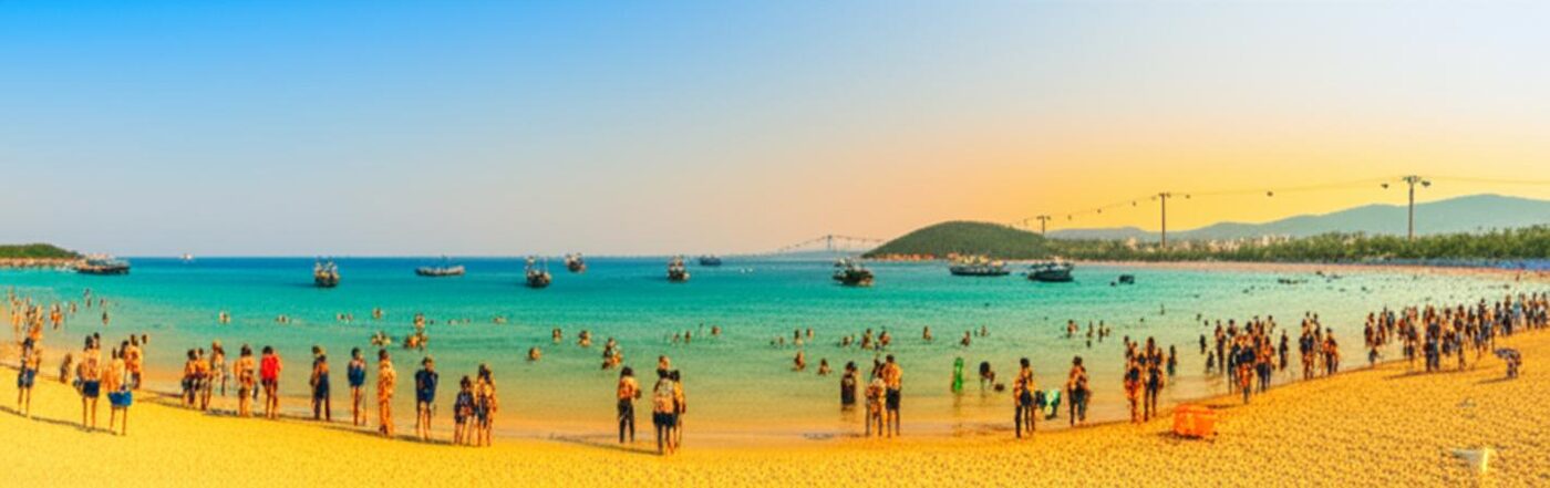 Nha Trang sunset, ideal for affordable flight planning