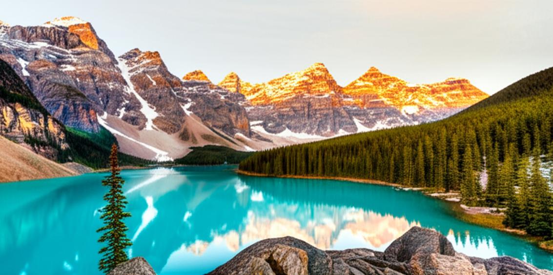 Banff National Park in autumn: vivid colors, mountains