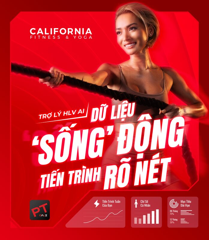 California Fitness ra mắt Cali AI PT - trợ lý trí tuệ nhân tạo hỗ trợ HLV cá nhân tiên phong tại Việt Nam california fitness ra mat cali ai pt tro ly tri tue nhan tao ho tro hlv ca nhan tien phong tai viet nam